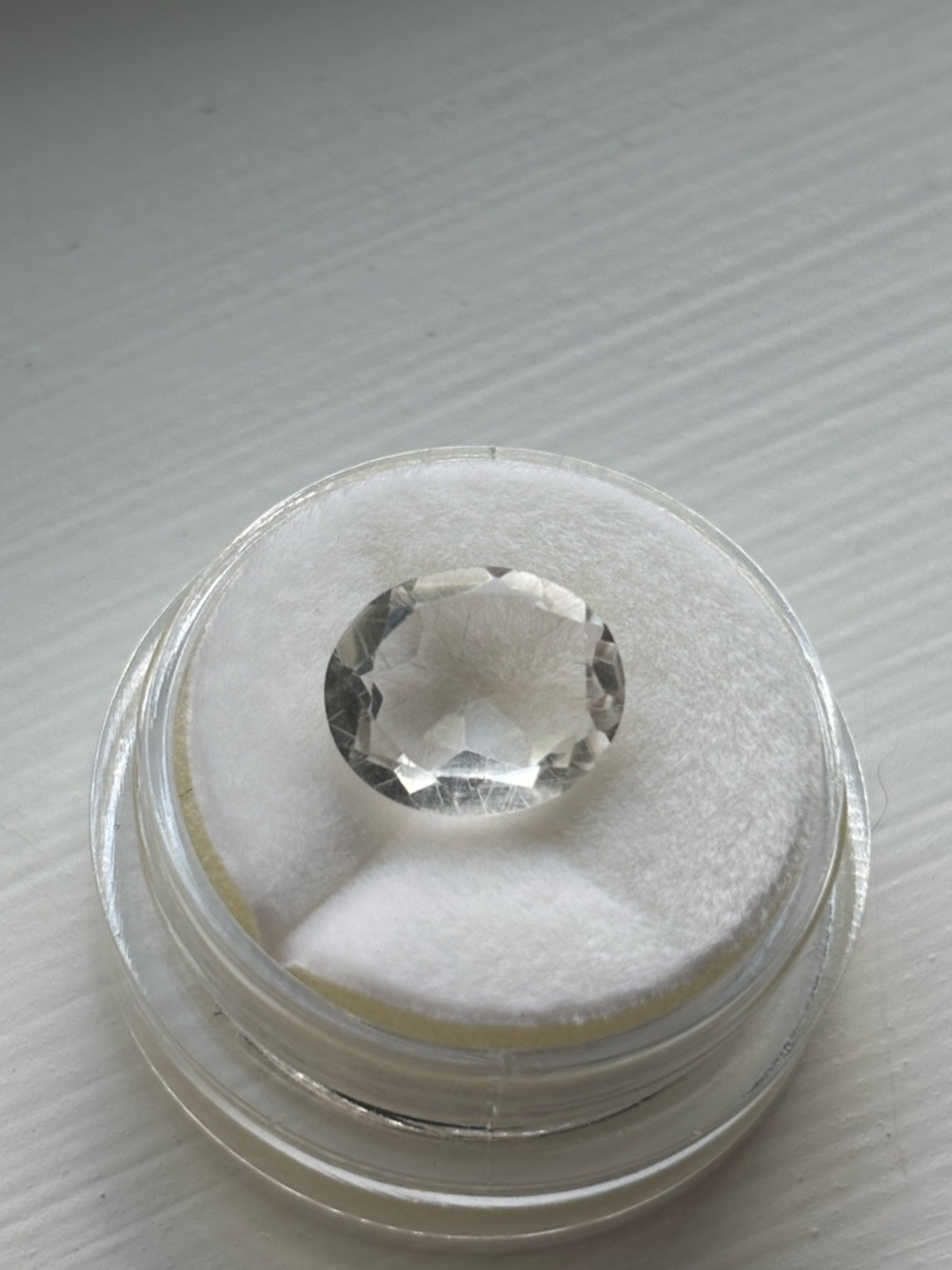 Large 9x7mm Clear Quartz Gemstone – Oval Faceted Colorless Loose Stone